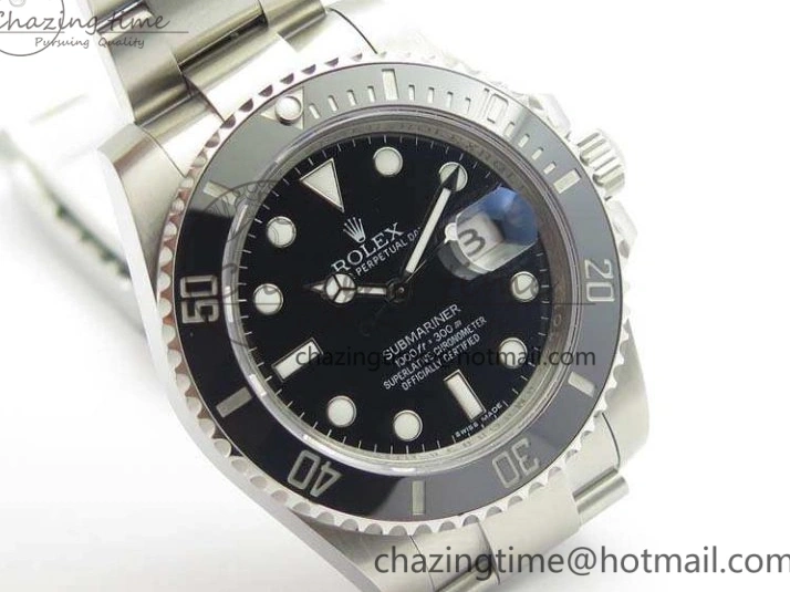 116610 Best 1:1 Edition Submariner 904L Bracelet Case SS Black SA3135 GMF And LN Ceramic 0111